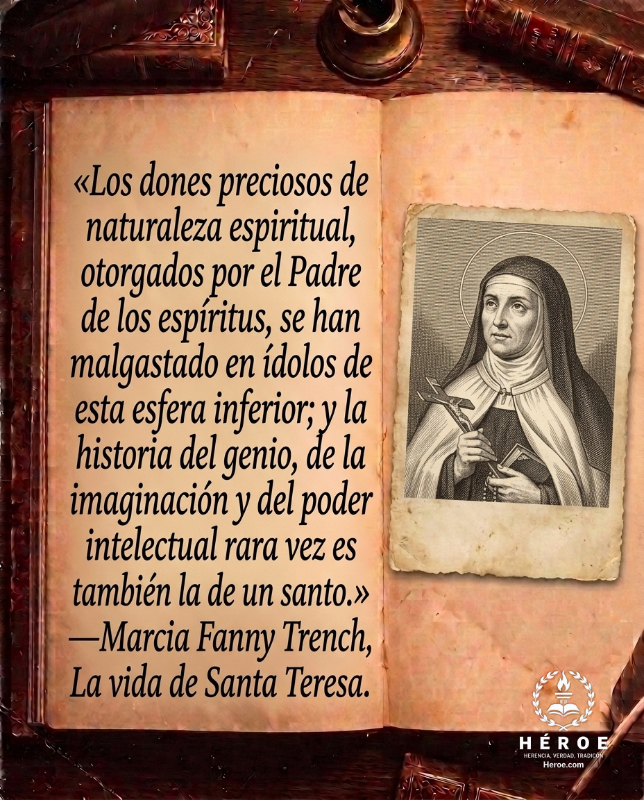 «Los dones preciosos de naturaleza espiritual, otorgados por el Padre de los espíritus, se han malgastado en ídolos de esta esfera inferior; y la historia del genio, de la imaginación y del poder intelectual rara vez es también la historia de un santo.».